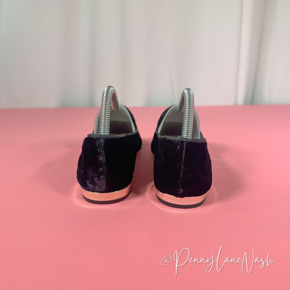 Aldo Danilova Velvet Flat Shoes Size 7.5 Black - Picture 4 of 8